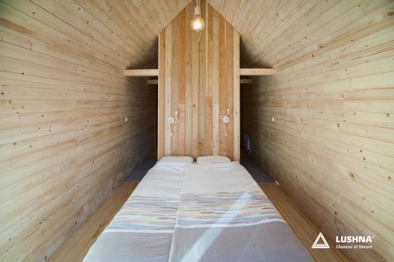 Lushna Suite Mezzanine glamping cabin cottage wooden bungalow